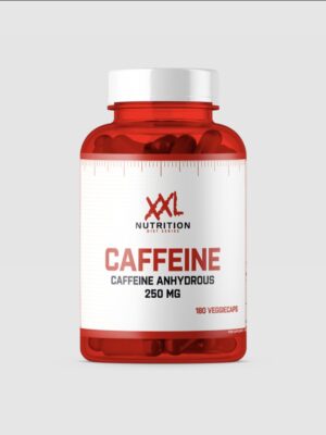 XXL Nutrition Caffeine Kofeino stipriklis – 250 mg – 180 kapsulių – kapsulės raumenims ir sportinei veiklai