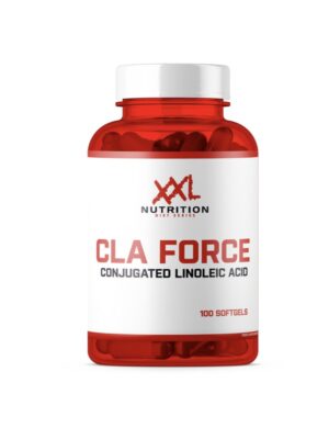 XXL Nutrition CLA Force (linolo rūgštis) 800 mg – 100 minkštųjų kapsulių – svorio kontrolei ir riebalų apykaitai