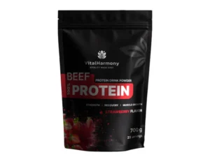 VitalHarmony VH.Nutra Beef Protein 700g jautienos baltymai – baltymų milteliai raumenims ir sportinei veiklai