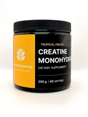 VitalHarmony VH.Nutra Kreatino Monohidratas Maisto Papildas – kapsulės raumenims ir sportinei veiklai