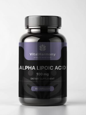 VitalHarmony VH.Nutra Alpha Lipoic Acid – Alfa lipo rūgštis 100 mg – kapsulės antioksidacinei apsaugai ir energijai