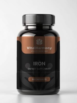 VitalHarmony VH.Nutra Geležis 79 mg – kapsulės imunitetui stiprinti ir bendrajai sveikatai