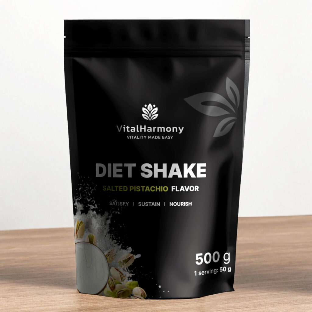Sporto ir maisto papildai : Stipresnis RYTOJ prasideda ŠIANDIEN! 33 VitalHarmony VH.Nutra Diet Shake 500g dietinis kokteilis – baltymų milteliai svorio kontrolei ir riebalų apykaitai