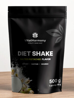 VitalHarmony VH.Nutra Diet Shake 500g dietinis kokteilis – baltymų milteliai svorio kontrolei ir riebalų apykaitai