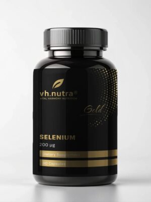 VitalHarmony VH.Nutra Selenas 200 μg + Vitaminas E – antioksidacinė pora ląstelių apsaugai ir imunitetui, 90 kapsulių pakuotė