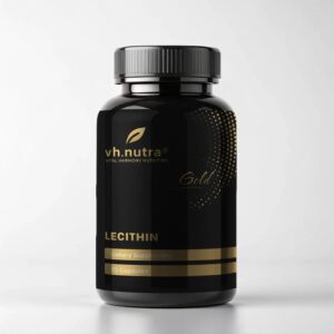 VitalHarmony VH.Nutra Saulėgrąžų Lecitinas 500 mg – fosfatidilcholino kapsulės smegenims ir kepenims, 90 kapsulių pakuotė