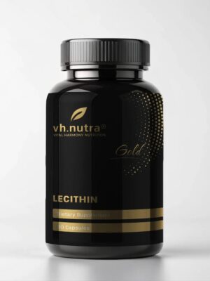 VitalHarmony VH.Nutra Saulėgrąžų Lecitinas 500 mg – fosfatidilcholino kapsulės smegenims ir kepenims, 90 kapsulių pakuotė