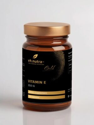 VitalHarmony VH.Nutra Vitaminas E stiprus antioksidantas – antioksidanto kapsulės ląstelių apsaugai ir imuninei sistemai, 30 kapsulių pakuotė