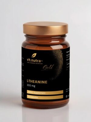 VitalHarmony VH.Nutra L-Teaninas 300 mg – ramybės ir koncentracijos kapsulės be mieguistumo, 30 kapsulių pakuotė