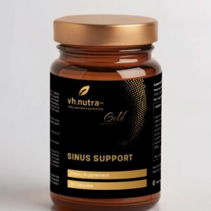 VitalHarmony VH.Nutra Sinus Support – augalinis sinusų ir kvėpavimo takų palaikymo kompleksas su vitaminu C, 30 kapsulių pakuotė