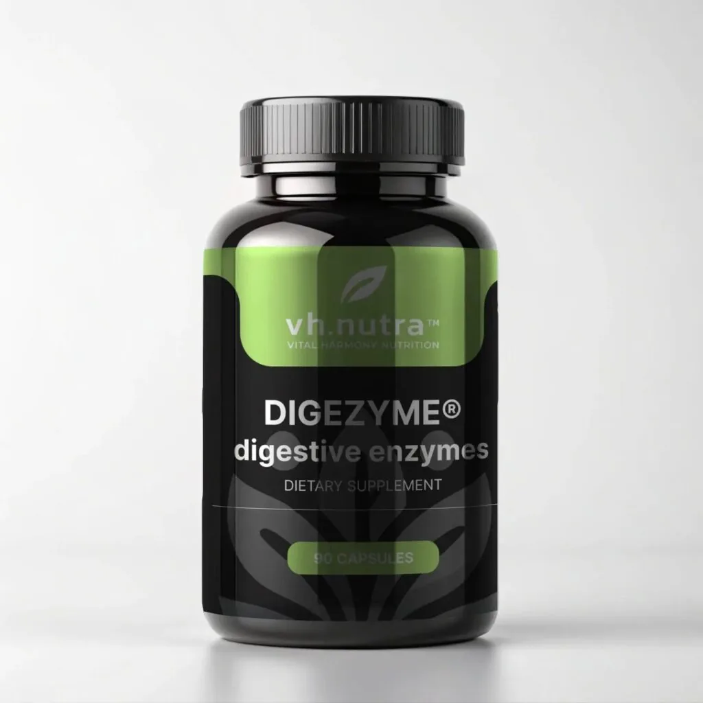 VitalHarmony VH.Nutra DigeZyme® – Digestive Enzyme Complex (90 Capsules) VitalHarmony VH.Nutra DigeZyme® – Digestive Enzyme Complex (90 Capsules)