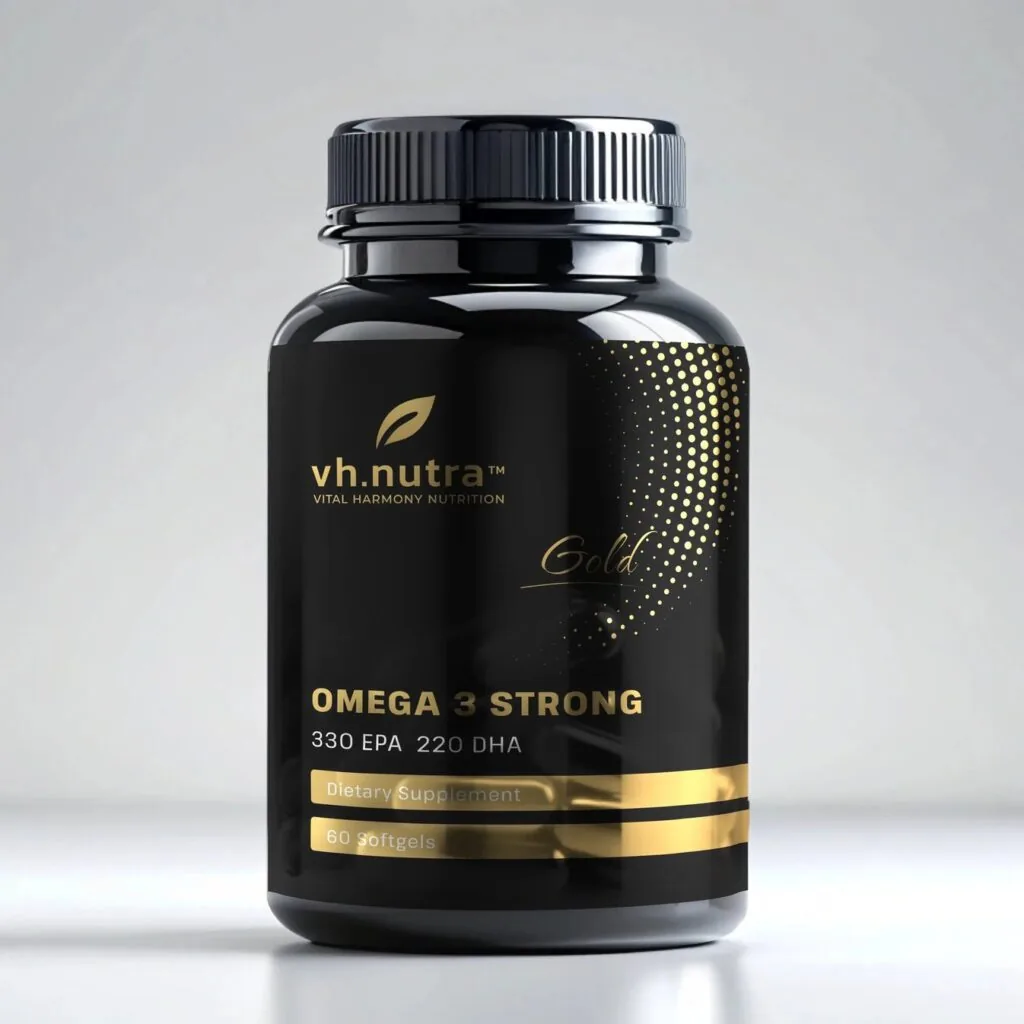 VitalHarmony VH.Nutra Omega 3 Strong – High EPA 330 mg and DHA 220 mg Concentration (60 Capsules) VitalHarmony VH.Nutra Omega 3 Strong – High EPA 330 mg and DHA 220 mg Concentration (60 Capsules)