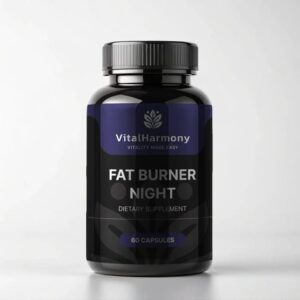 VitalHarmony VH.Nutra Fat Burner Night su magnio bisglicinatu – 60 kapsulių – kapsulės geresniam miegui ir atsipalaidavimui