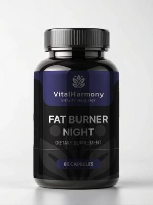 VitalHarmony VH.Nutra Fat Burner Night su magnio bisglicinatu – 60 kapsulių – kapsulės geresniam miegui ir atsipalaidavimui