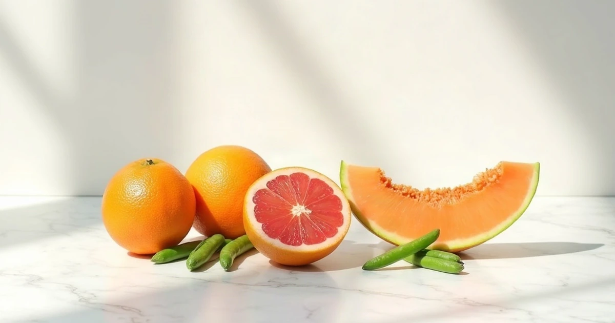 Inozitolis natūraliuose šaltiniuose – citrusiniai vaisiai, melionas ir žaliosios pupelės